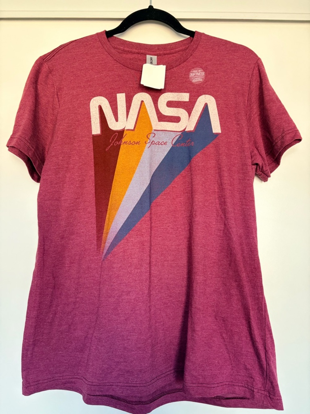 NASA Women's Short Sleeve Graphic Tee - Berry from Johnson Space Centre